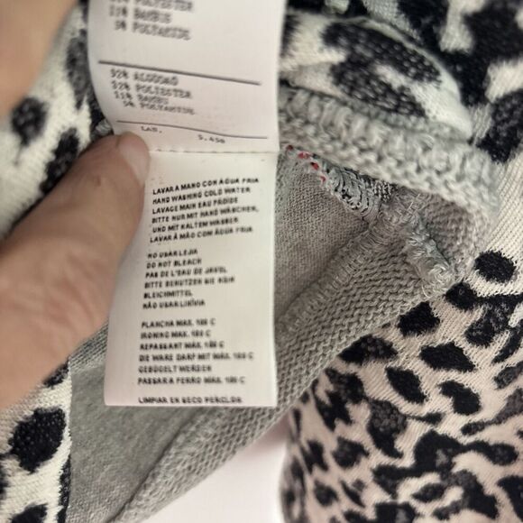 Aldo Martins Cardigan Sz 10 Animal Print Snaps Pockets Hooded Designer Spain - Picture 13 of 16
